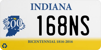 IN license plate 168NS