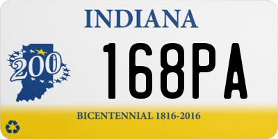 IN license plate 168PA