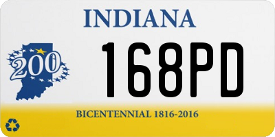 IN license plate 168PD