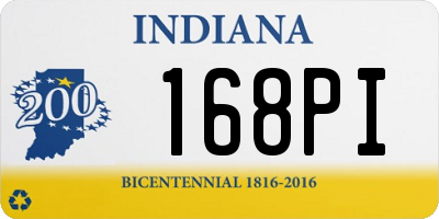 IN license plate 168PI