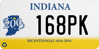 IN license plate 168PK