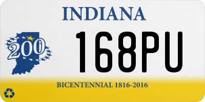 IN license plate 168PU