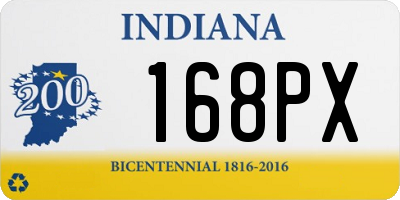 IN license plate 168PX