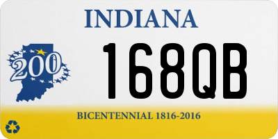 IN license plate 168QB