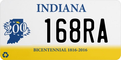 IN license plate 168RA