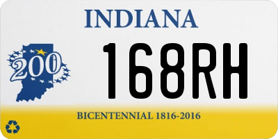 IN license plate 168RH