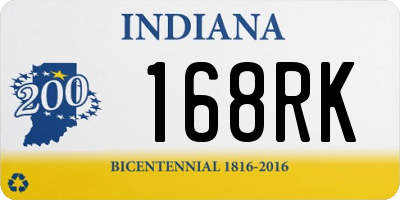 IN license plate 168RK