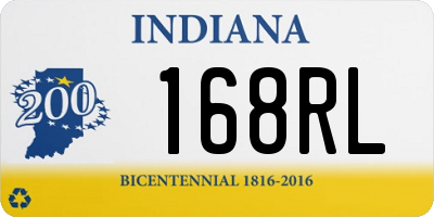 IN license plate 168RL
