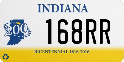 IN license plate 168RR