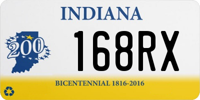 IN license plate 168RX