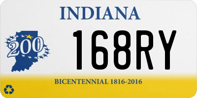 IN license plate 168RY