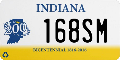 IN license plate 168SM