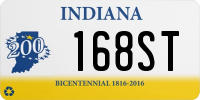 IN license plate 168ST