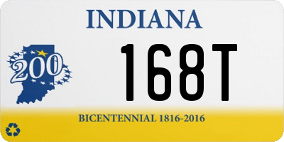 IN license plate 168T