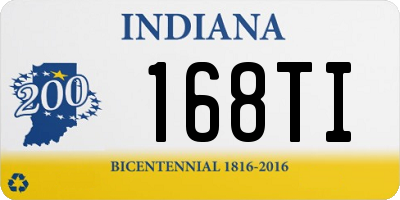 IN license plate 168TI