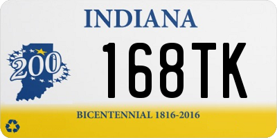 IN license plate 168TK