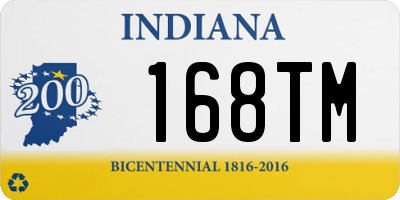 IN license plate 168TM
