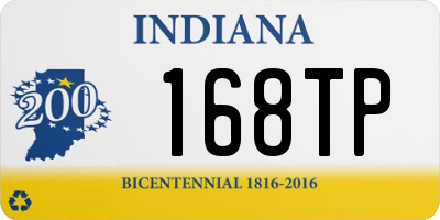 IN license plate 168TP