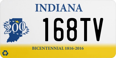 IN license plate 168TV