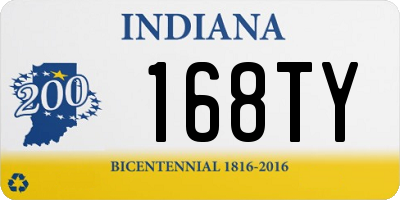 IN license plate 168TY