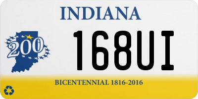 IN license plate 168UI