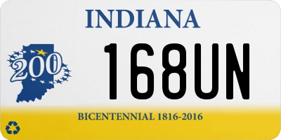 IN license plate 168UN