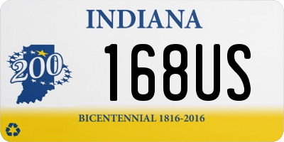 IN license plate 168US