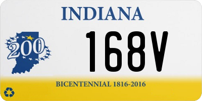 IN license plate 168V