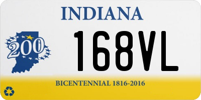 IN license plate 168VL