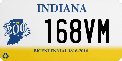 IN license plate 168VM