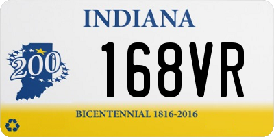 IN license plate 168VR