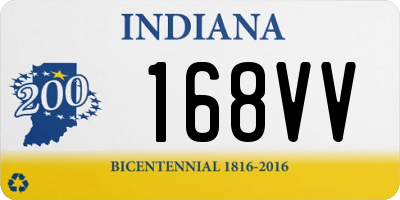 IN license plate 168VV