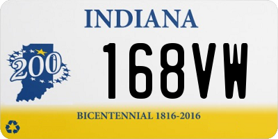 IN license plate 168VW