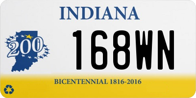 IN license plate 168WN