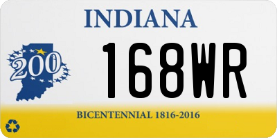 IN license plate 168WR