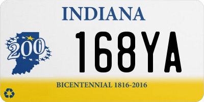 IN license plate 168YA