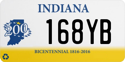 IN license plate 168YB