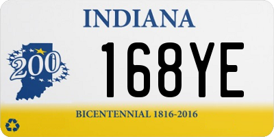 IN license plate 168YE