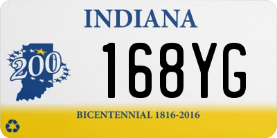 IN license plate 168YG
