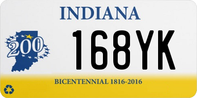 IN license plate 168YK