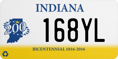 IN license plate 168YL