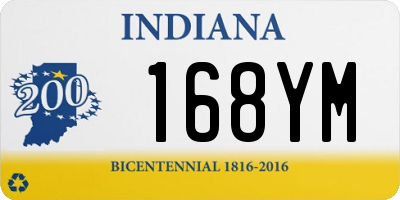 IN license plate 168YM