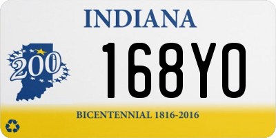 IN license plate 168YO