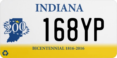 IN license plate 168YP