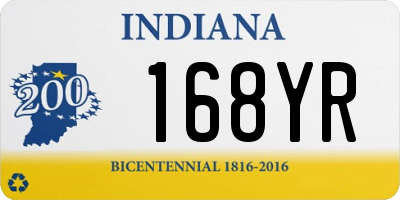 IN license plate 168YR