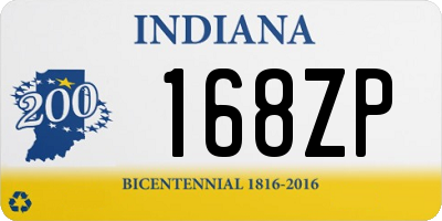 IN license plate 168ZP