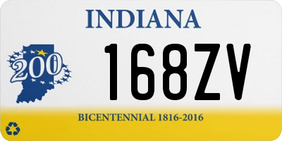 IN license plate 168ZV