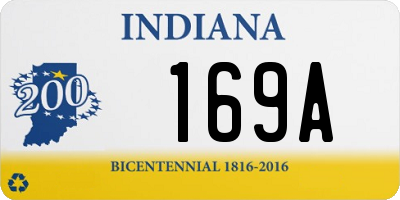 IN license plate 169A