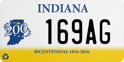 IN license plate 169AG