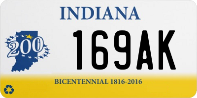 IN license plate 169AK